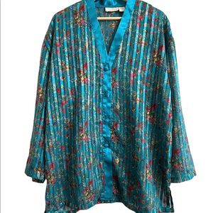 Victoria's Secret Vintage Gold Label PJ Top Blouse